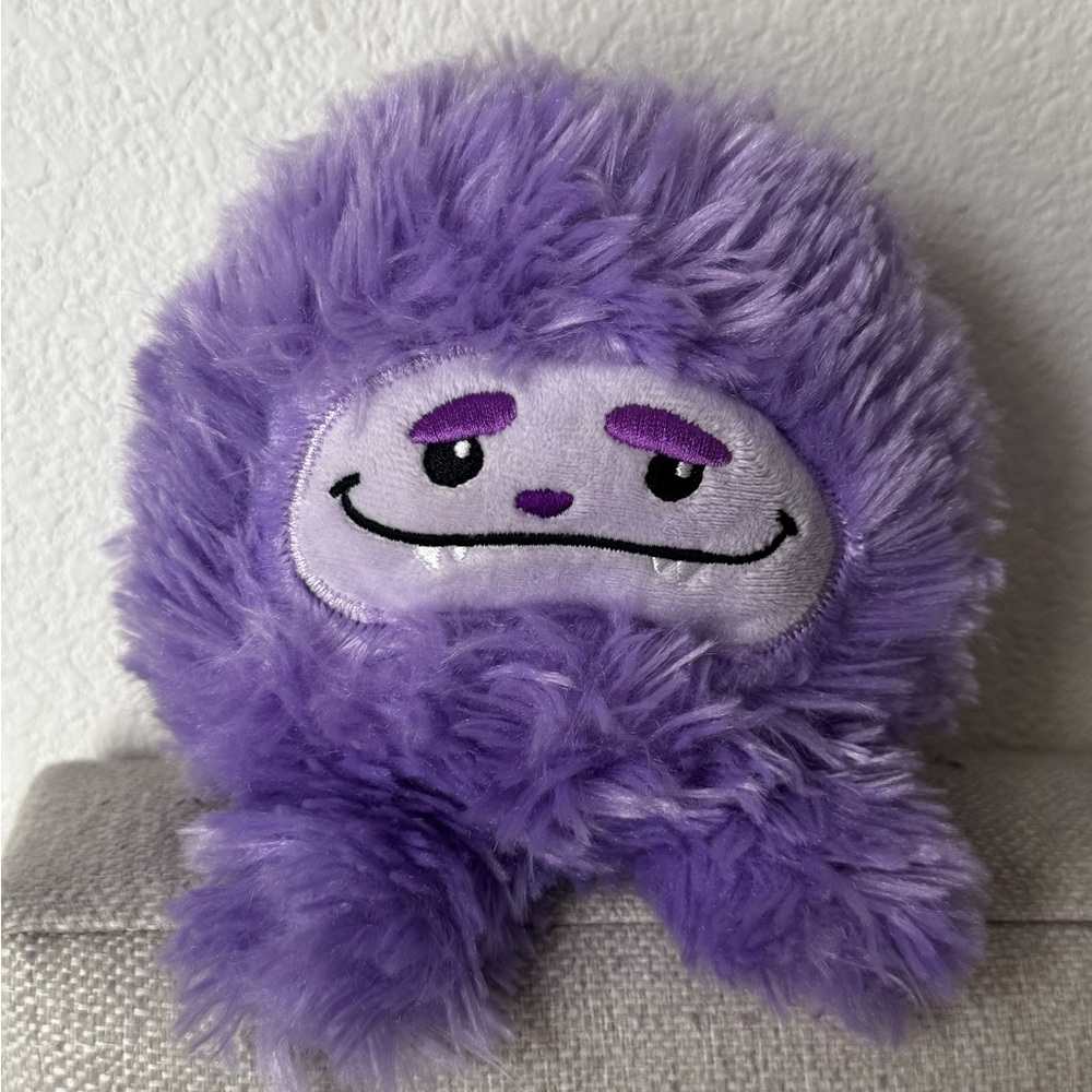 Purple Furry Monster Plush Toy 6”